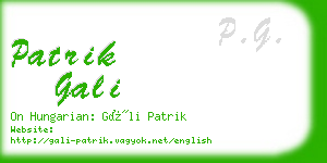 patrik gali business card